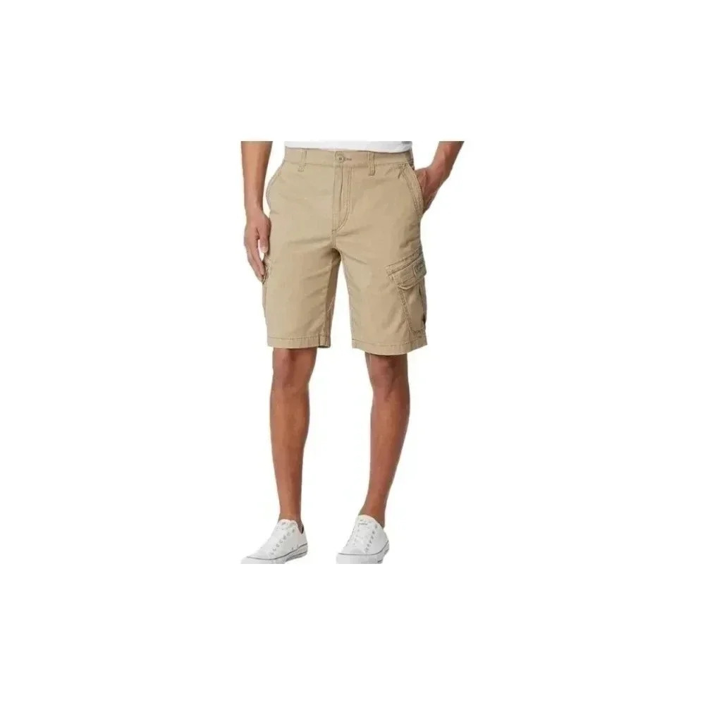Unionbay‎ Cargo Shorts Mens 34 Tan Relaxed Fit Multi Pocket Belted Casual